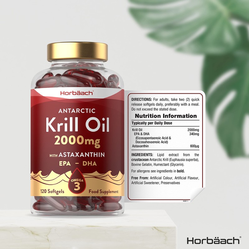 Antarctic Krill Oil 2000mg | High Strength | 120 Capsules