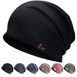 Bafup Knit Hat, Men's, Autumn, Winter, Cold Protection, Reinforced Heat Retention, Cotton, Anti-Static, Stress Free, Gentle on Skin, Warm Hat, Knit Cap, Sports, Running, Outdoors, Travel, L