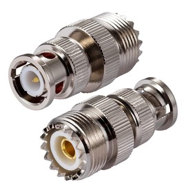 POBADY CB Radio Adapter SO239 UHF Female to BNC Male Antenna Adapter for CB Antenna CB Aerial Ham Radio Walkie Talkie Handheld Radio Two Way Radio PL259 Coax Wireless LAN Devices(2 pcs)