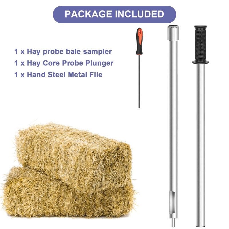 Hay Probe Bale Sampler, 26 inch Stainless Steel Hay and