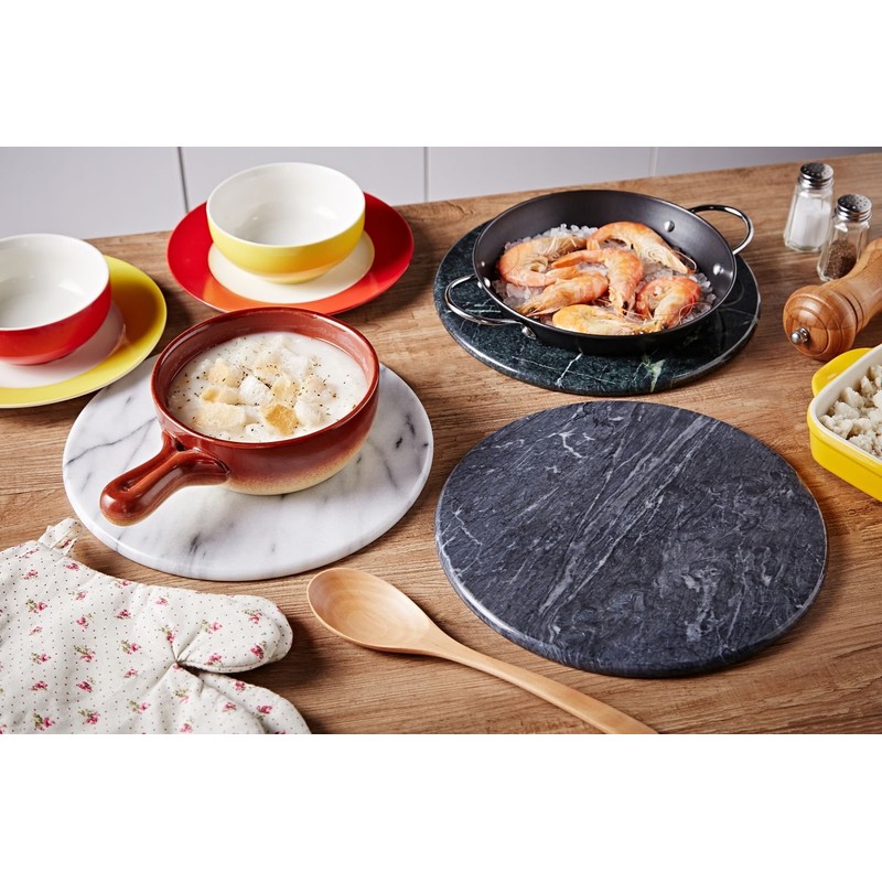 JEmarble Trivets, 8-Inch Height, Marble, White