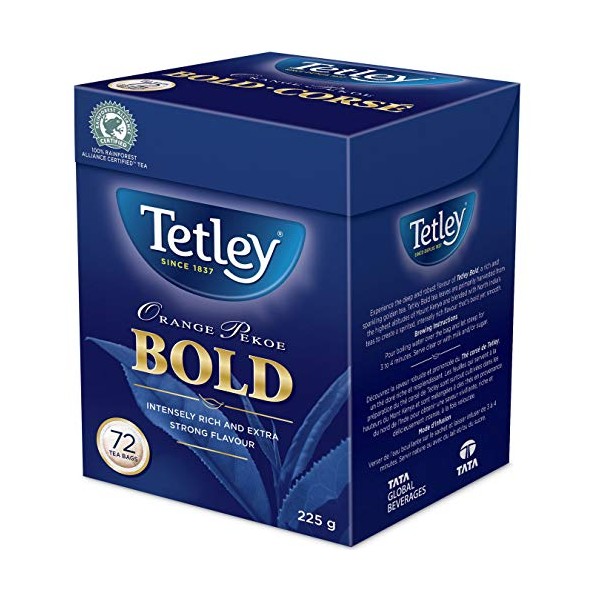 Tetley Bold Orange Pekoe Tea - 72ct/225g {Imported from Canada}