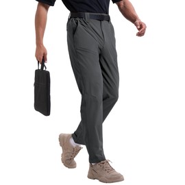 Arunlluta Hiking Pants Men Quick Dry Travel Pants for Men Stretch Work Pants Lightweight Mens Golf Pants Water Resistant Grey