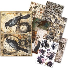 Ciao Bella A5 Rice Paper Art Set - 8 Sheets Rice Paper (Dark Academia)