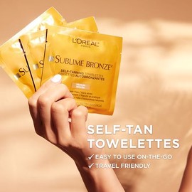 L'Oreal Paris Skincare Sublime - Toallas bronceadoras sin sol, de secado rápido, sin rayas, adecuadas para todos los tipos de piel, 6 unidades cada un