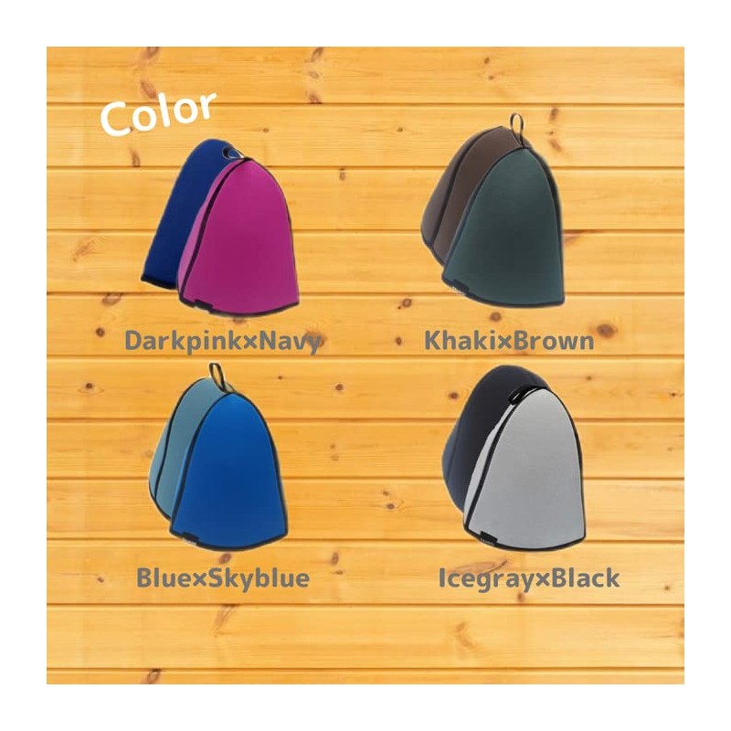 SAUNOI SABOU Sauna Hat, Lightweight, Washable, (Dark Pink x Navy)