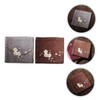 COLLBATH 2pcs Embroidery Random Cup Mats for Tea Ceremony Decorative