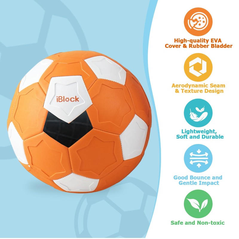 Kids Curve Swerve Football Size 4, Lightweight, Soft, Inflatable with