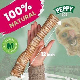 PEPPY DOG Beef Trachea Dog Treats (5 Count) | Natural High Protein Snacks | Rich in Glucosamine and Chondroitin | Promotes Dental Health | Low Fat | Long Lasting | Easily Digestible