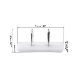 sourcing map Furniture Feet Nail Plastic Glide Nails Square Chair Table Leg Protector Pads 31mm x 12mm White 80pcs