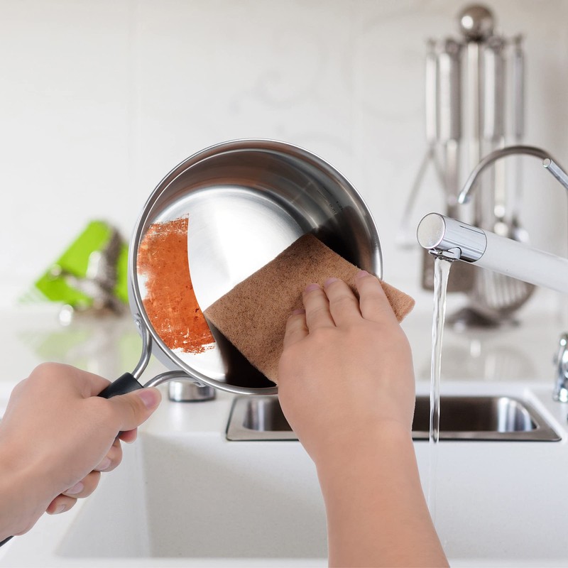 SCRUBIT 24 Natural Scouring Pads - Eco Friendly Scrubbing Pads