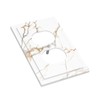 LWDZLHD White Gold Marble Outlet Covers Light Switch Cover Decorative