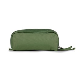 Jansport Perfect Pouch – Accordion Opening, Single Compartment with 3 Dividers, Small Velcro Internal Pocket, Cargo Green