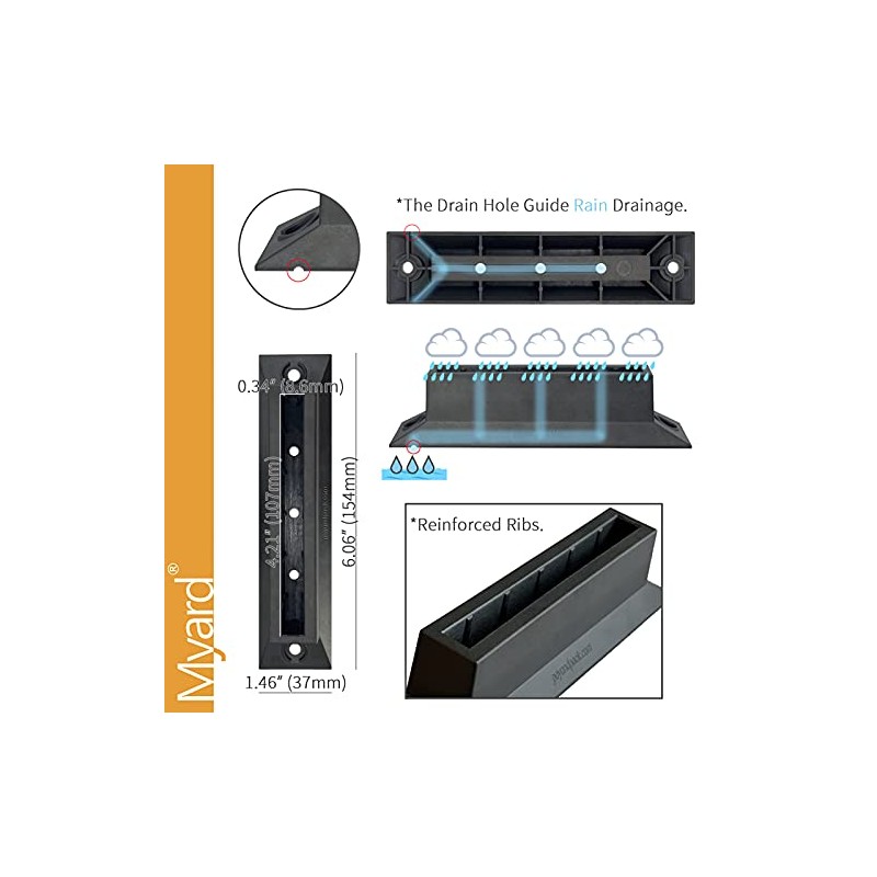 Myard Level Baluster Connectors for Deck Scenic Frontier Glass Balusters