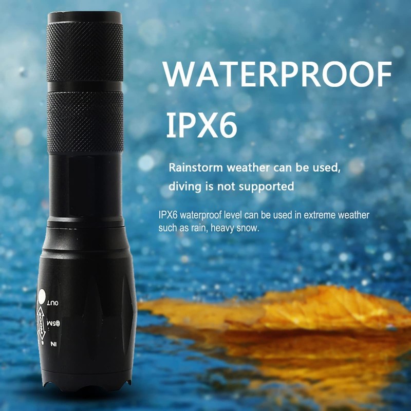 GRABOYY Red LED Flashlight One Mode 350 Yard Red Light