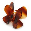 Medium Butterfly Brown Acrylic Hair Claw - 60mm Width