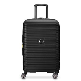 DELSEY Paris Cruise 3.0 Hardside Expandable Luggage with Spinner Wheels, Black, Checked-Medium 24 Inch