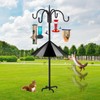 FEED GARDEN 4-Hook Squirrel-Proof Bird Feeder Pole - 92" Heavy-Duty