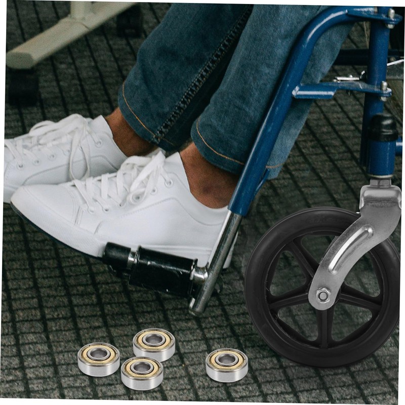 KOMBIUDA 4pcs Wheelchair Caster Wheel Bearings 608zz Small Ball Bearings
