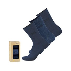 camel active Men's Socks Pack of 3 Plain Basic, dark blue