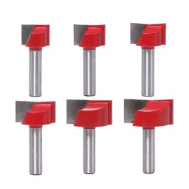 6-Piece Floor Cleaning Cutter Set 8 mm Shank Planer Cutter Router Bit Set for Woodworking Tool Floor Cleaning Bit Double-Edged Face Cutter Set