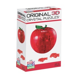 AreYouGame.com New - AreYouGame.com 3D Crystal Puzzle - Apple (Red): 44 Pcs - Ages 12+