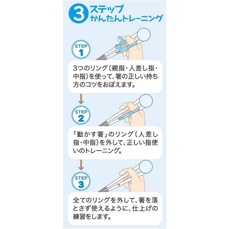 Skater ADXT1-A Children's Training Chopsticks, 5.5 inches (14 cm), Practice