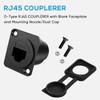 YQMRCZRF 14PCS RJ45 D-Type Coupler and Panel-Mount Blank Plate Set，Pass