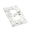 White Gray Grey Eucalyptus Leaf Floral 1 Gang Device Electrical