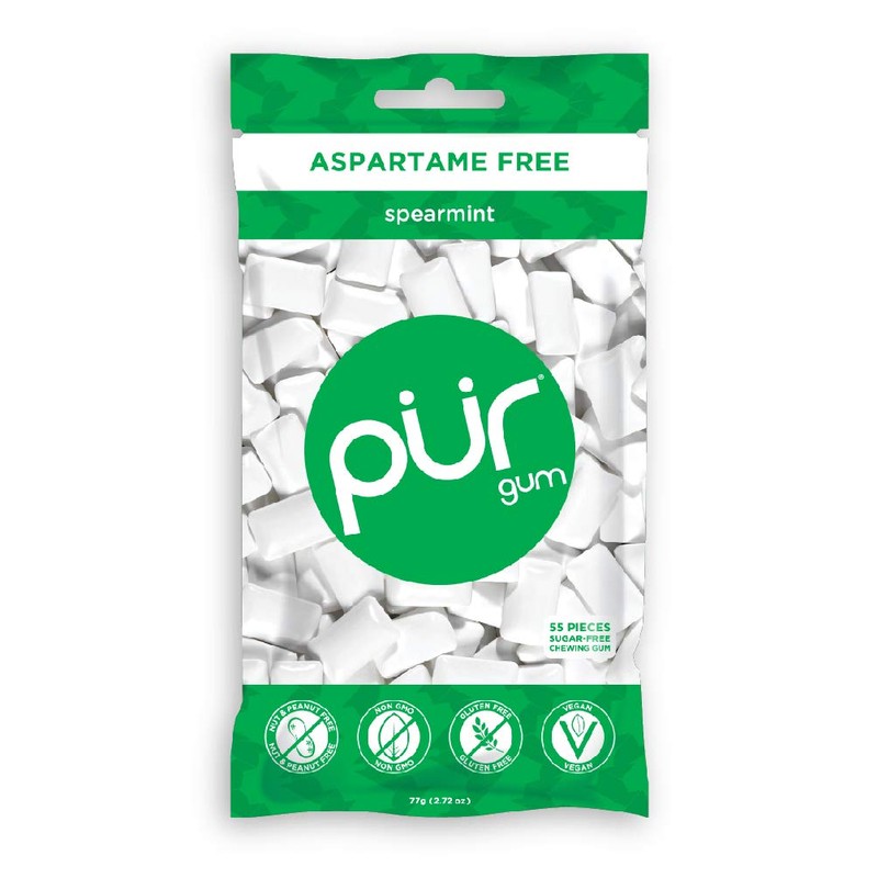 PUR Gum Spearmint, 55Count, 3 Pack