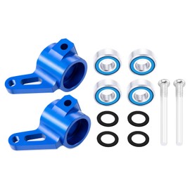 WEFEINO Metal Caster Blocks C-Hubs Steering Blocks Knuckles Upgrade Parts for Tra-xxas 1/10 Slash 2WD RC Car (Steering Blocks)