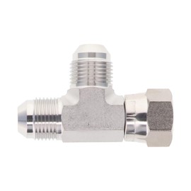 HYDRAULICS DIRECT | 6602-08-08-08-PK05 | Run Tee 1/2" JIC (3/4"-16 thread) Male x 1/2" JIC (3/4"-16 thread) Female Swivel x 1/2" JIC Male | Swivel Hydraulic T Fitting