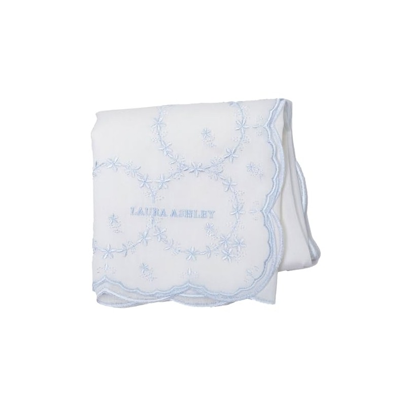 Laura Ashley 05601197 Handkerchief Embroidery Handkerchief, Women's, Small Flower Pattern,