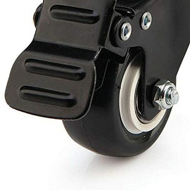 BE-TOOL Heavy Duty Swivel Castor Wheels with Screws for Furniture Table Trolley - Rubber(4Pcs-M8 Screw Swivel Casters)