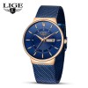 Lige Luxury Ultra-thin Men Watch Quartz Date Week 3ATM Waterproof