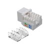NavePoint CAT6 Ethernet Keystone Adapter Right Angle White 10-Pack