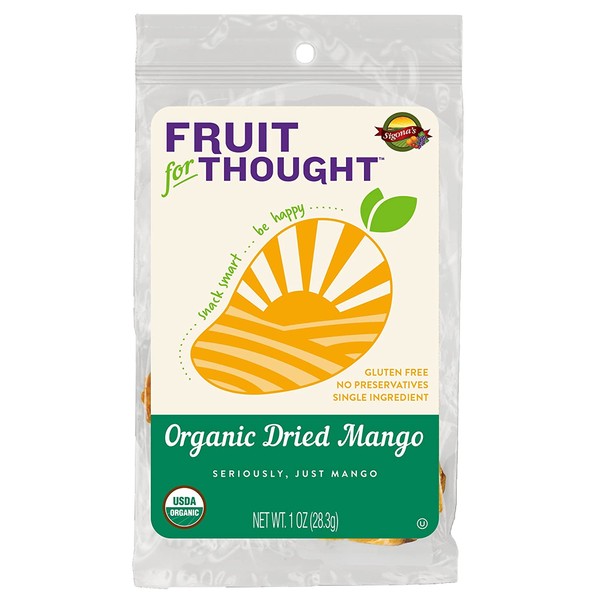 Organic Dried Mango Strips - Seriously It's Just Mango, No Added Sugar, No Preservatives - Just Naturally Grown Mango Served in On-The-Go 1 Ounce Individual Snack Packs (Pack of 48)