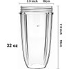 32oz Replacement Cup Compatible with Nutribullet 600W/900w,Replacement Parts Blender Juicer