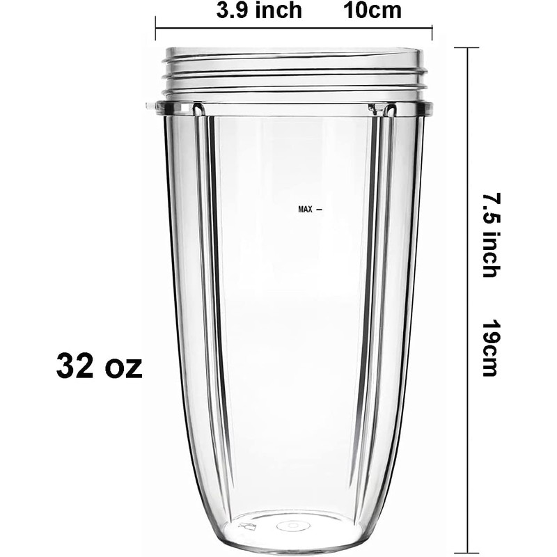 32oz Replacement Cup Compatible with Nutribullet 600W/900w,Replacement Parts Blender Juicer