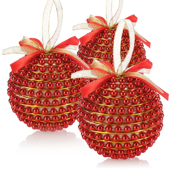 Com-four® Christmas Baubles, Real Glass Christmas Tree Baubles as Christmas
