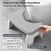 Waterproof Toilet Foot Stool, Compact Bathroom Squatting Stool with Non-Slip