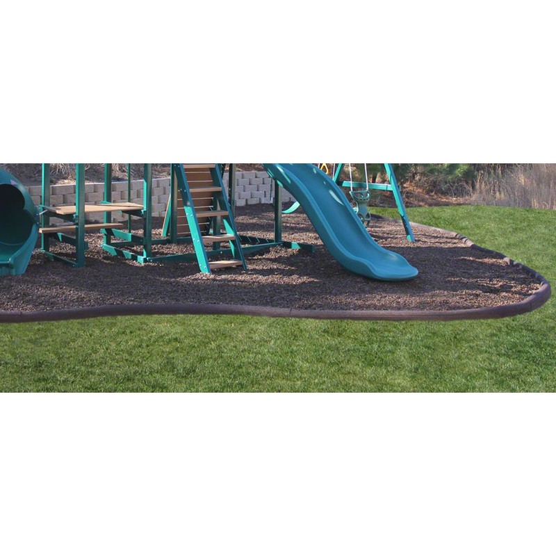 Flexible 8ft Rubber Residential Mulch Borders - 4in Tall -