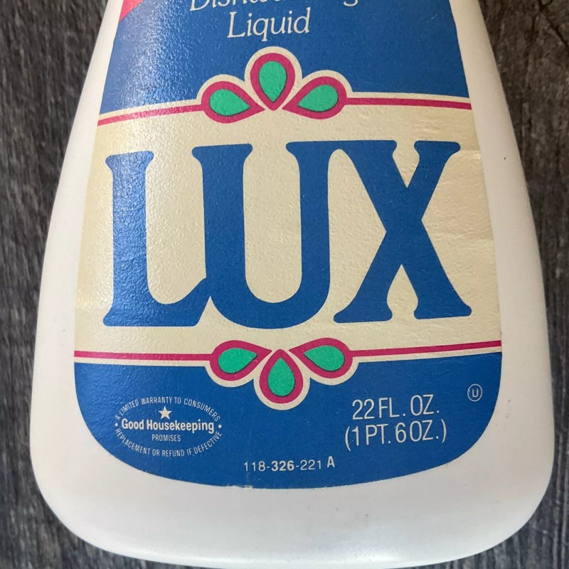 Lux Vintage Lever Brothers co. LUX Mild Dishwashing Liquid 22