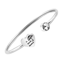 PLITI in Omnia Paratus Bracelet Ready for Anything Cuff Bangle The Motto of The Life and Death Brigade Inspirational Jewelry (in Omnia Paratus Silver)