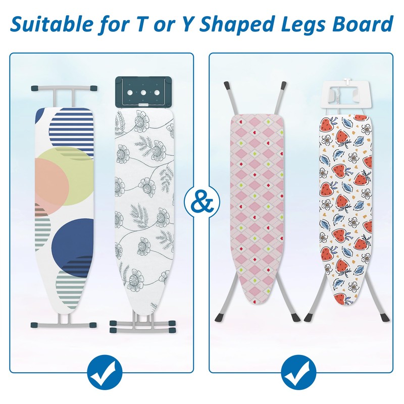 efluky Ironing Board Hanger with Removable Hooks, Ironing Board Holder