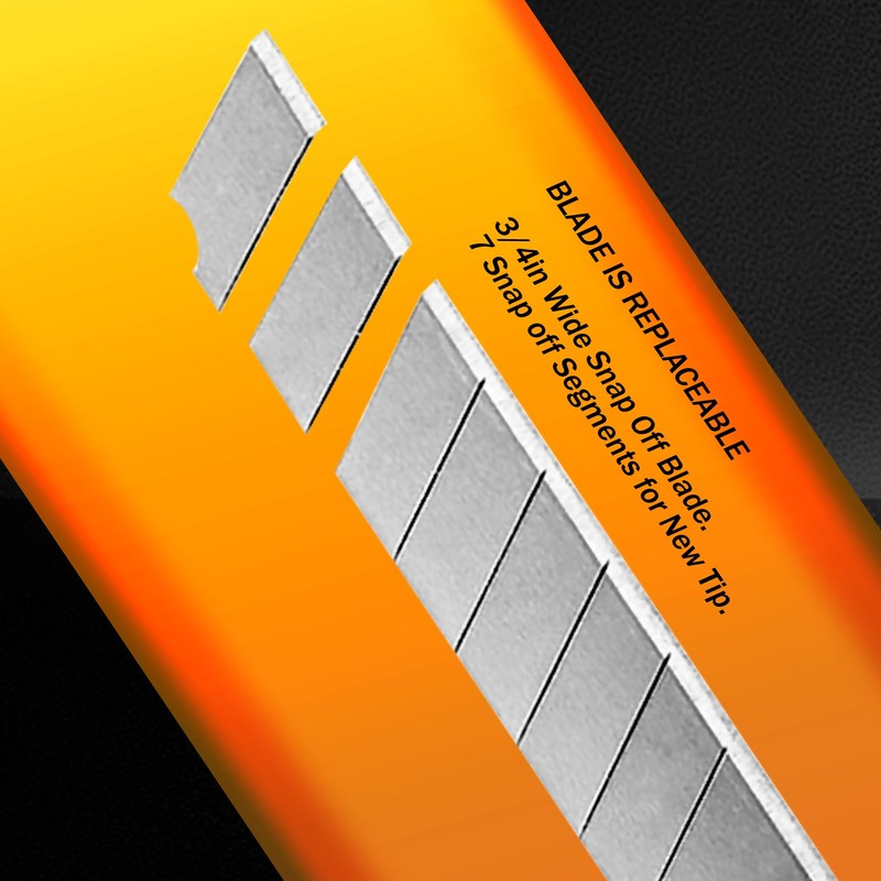 5x Bulk Utility Knife Box Cutters Snap Off Blade Neon