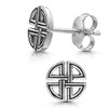 SO-203 Men's Earrings 925 Silver Celtic Knot