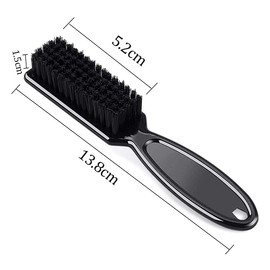7 Piece Fade Brush Barber brush Blade Cleaning Brush Comb Scissors Cleaning Brush Barber Shop Skin Fade Vintage Oil Head Duster Brush Nylon Hair Styling Brush Tool (Black)