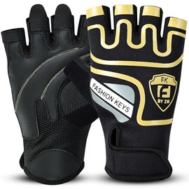 FK by ZM Workout gloves GYM Weight Lifting Gloves for Men & Women, Anti-Slip Palm Protection for Rowing, Exercise, Bodybuilding, Powerlifting and Training Gloves (Olive, L)