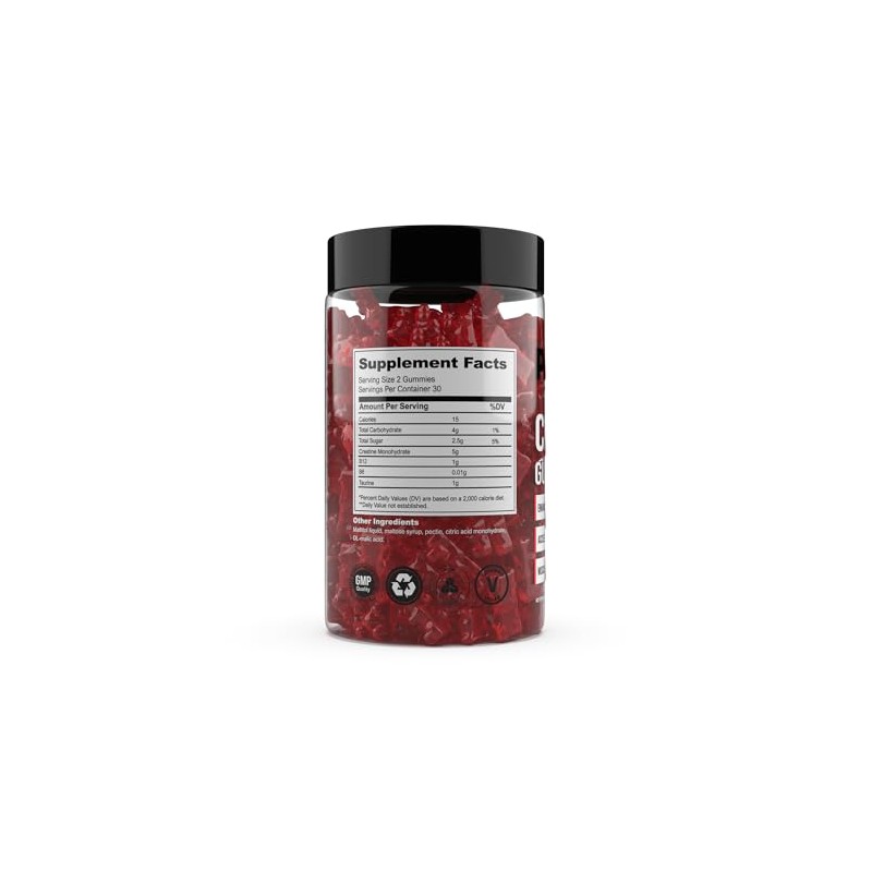 Powerbitez Creatine Gummies for Men & Women, 5g Creatine Monohydrate